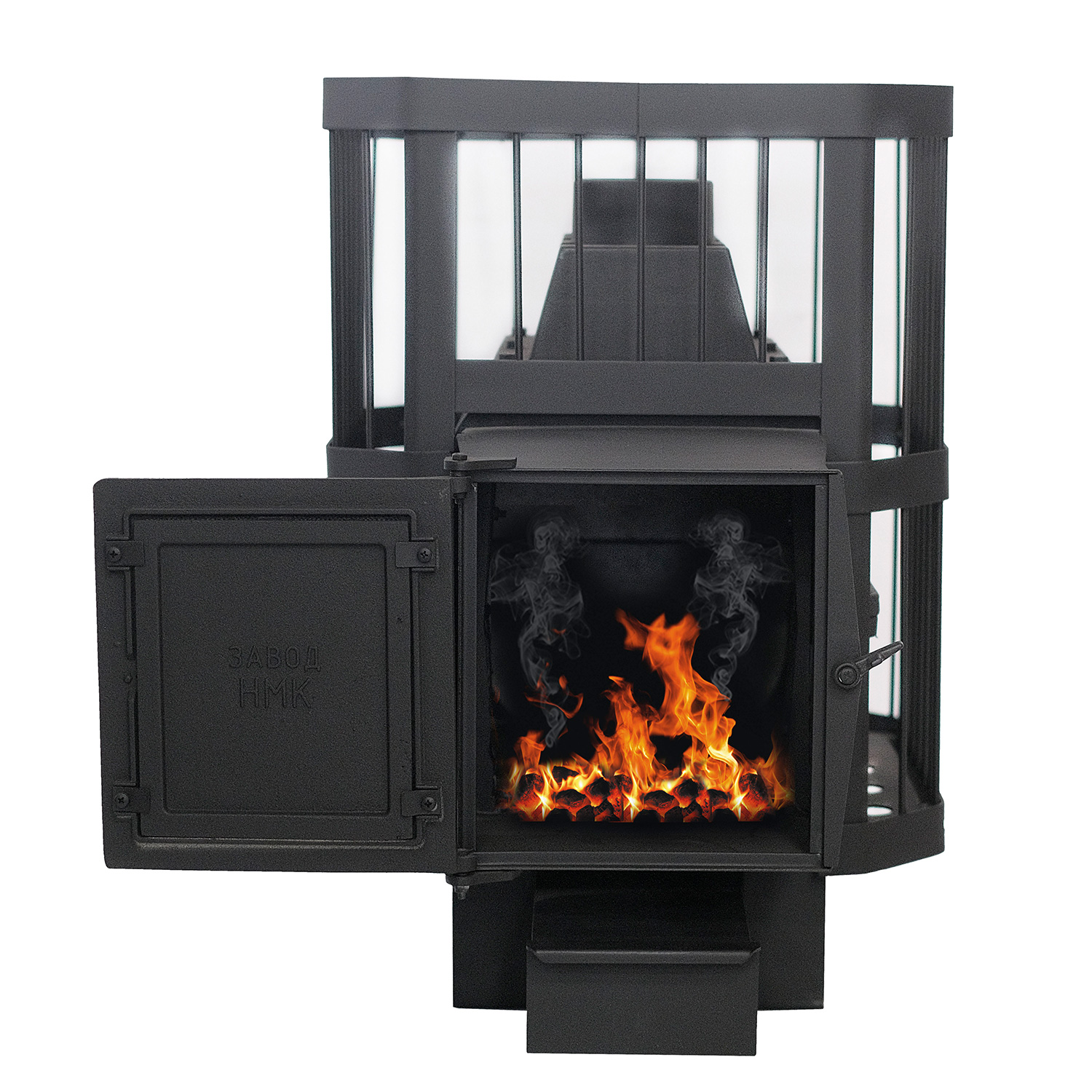 картинка Печь банная чугунная "СИБИРЬ-24" Чугунная дверка (сетка пруток) от магазина RockWood