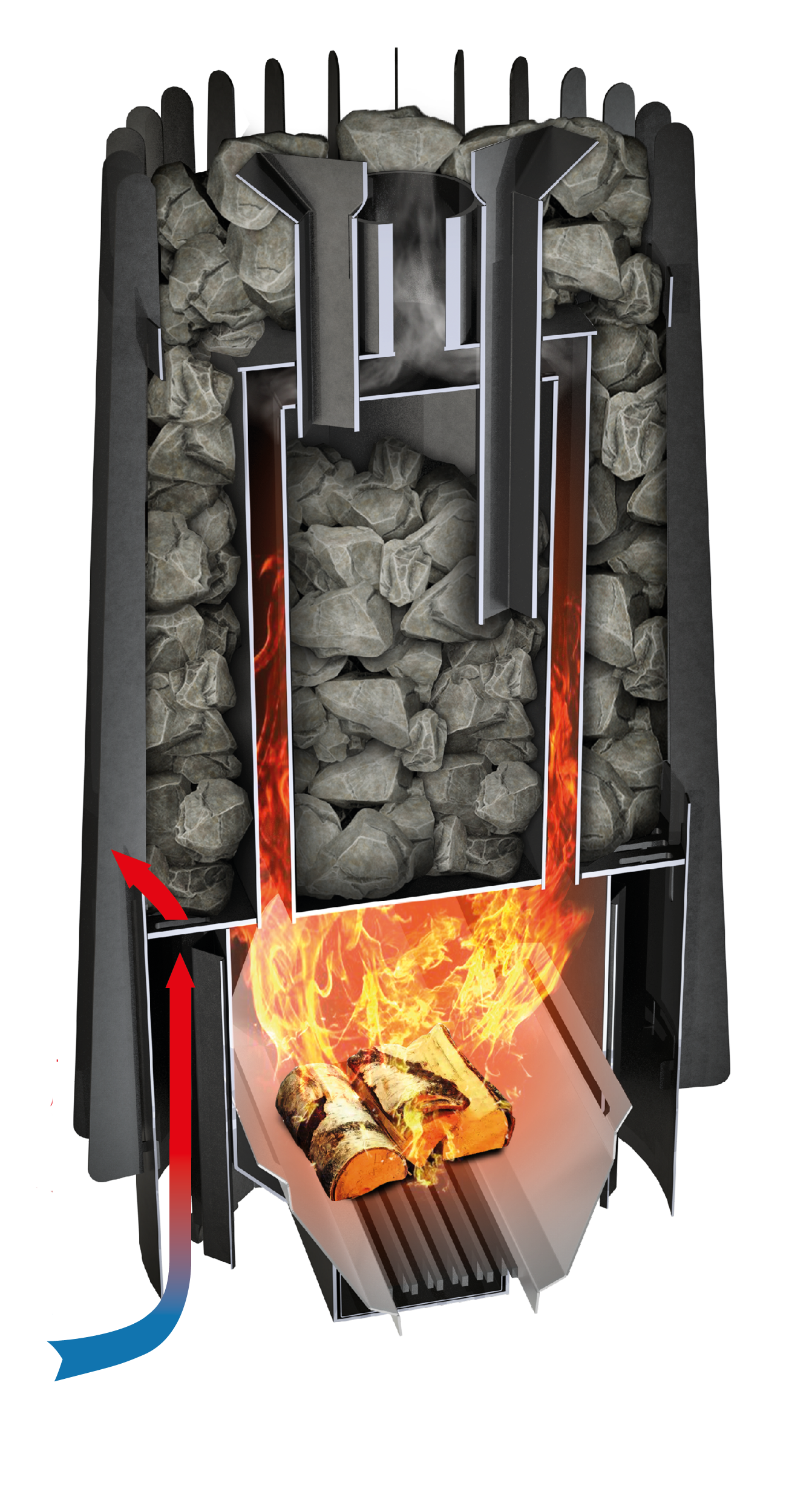 картинка Печь для бани Grill'D Cometa 180 Vega (long, black) от магазина RockWood