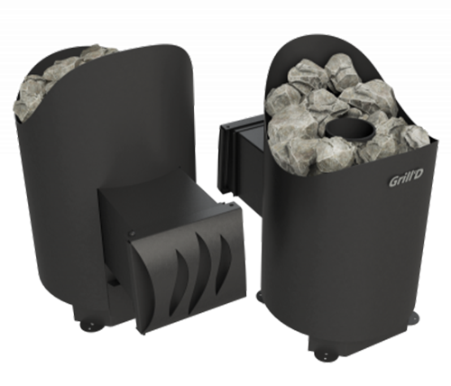 картинка Печь для бани Grill’D Aurora mini (long, black) от магазина RockWood