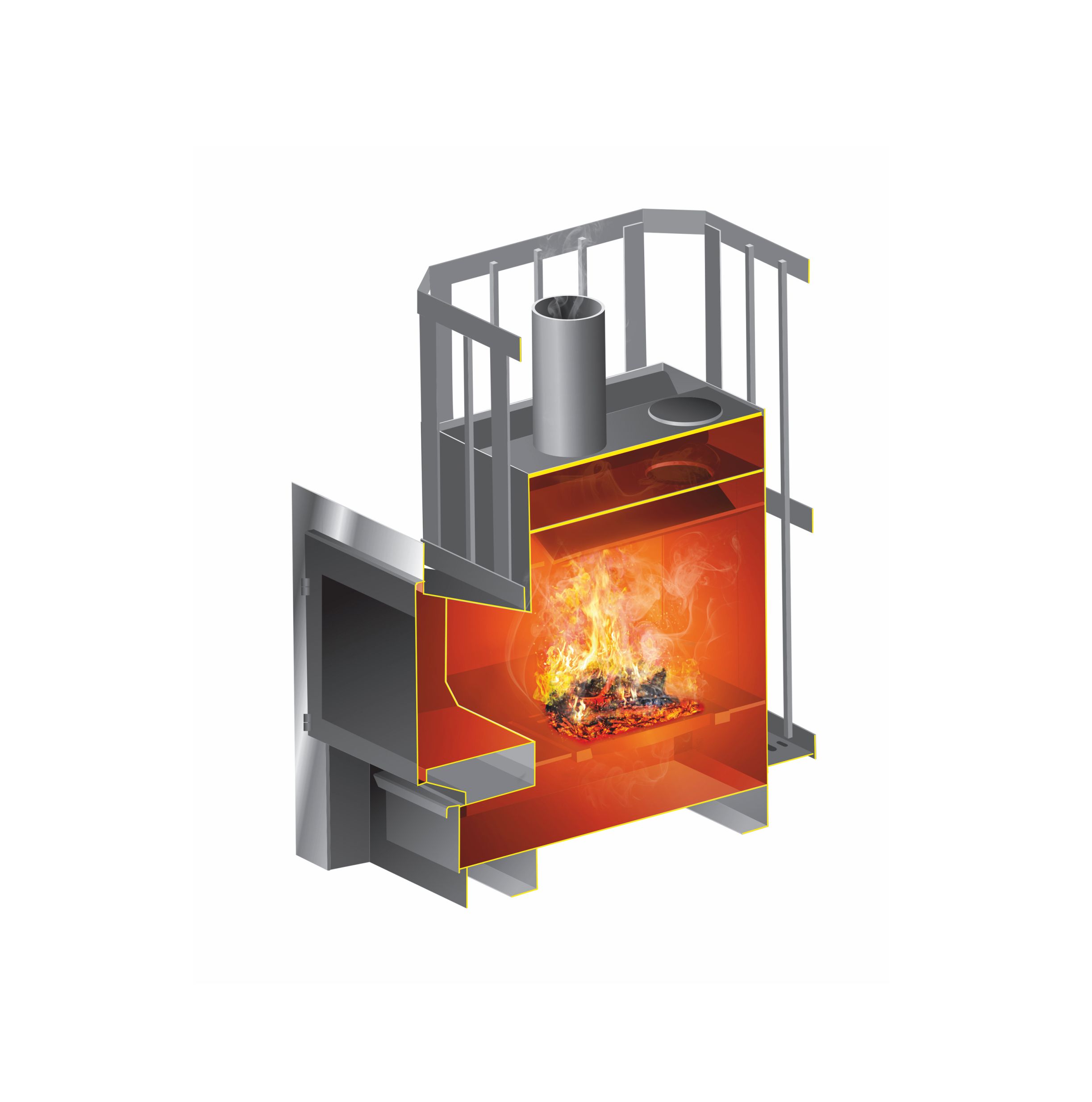 картинка Печь банная «КАТУНЬ» со стеклом   от магазина RockWood