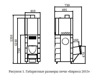 картинка Печь для бани БИРЮСА 2013 CARBON (8-18м.куб) антрацит  60л  G1/2 от магазина RockWood
