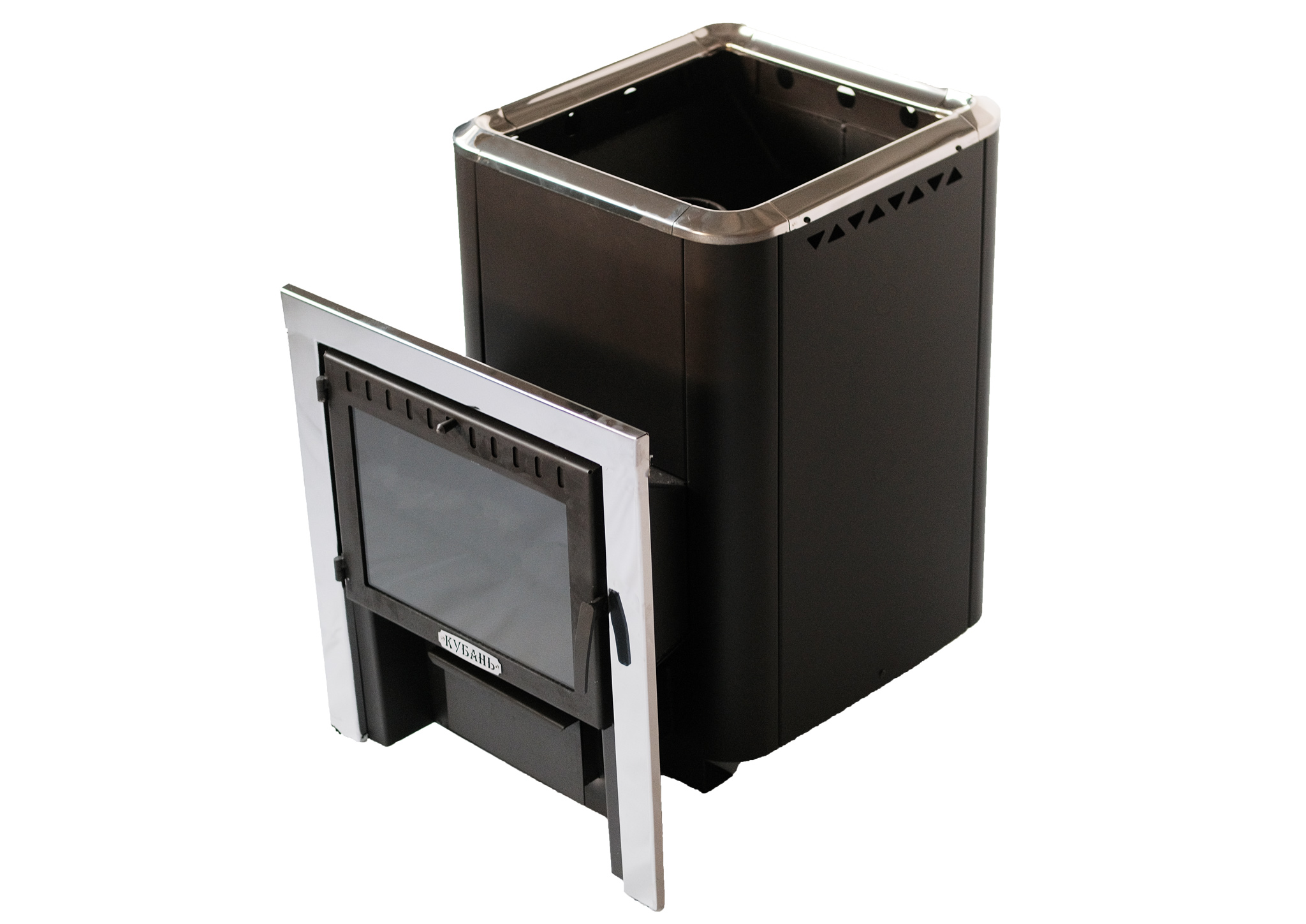 картинка Печь банная «КУБАНЬ» со стеклом    от магазина RockWood