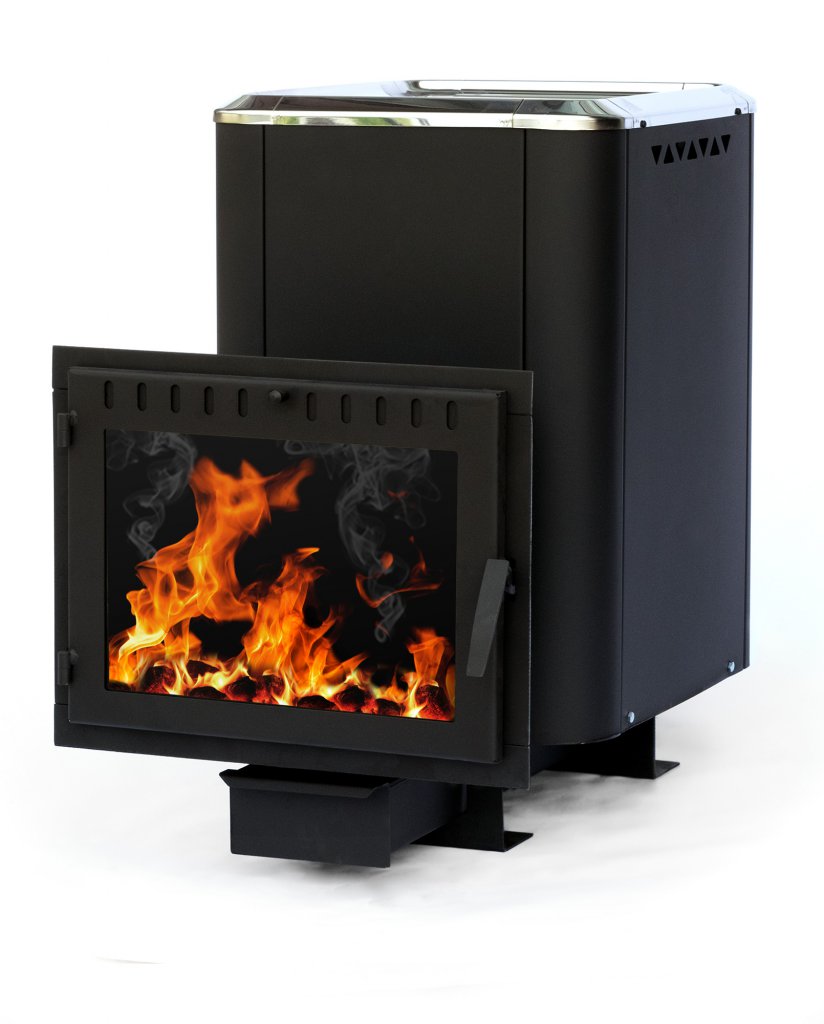 картинка Печь банная чугунная "СИБИРЬ-24" Панорамное стекло (конвекционная) от магазина RockWood