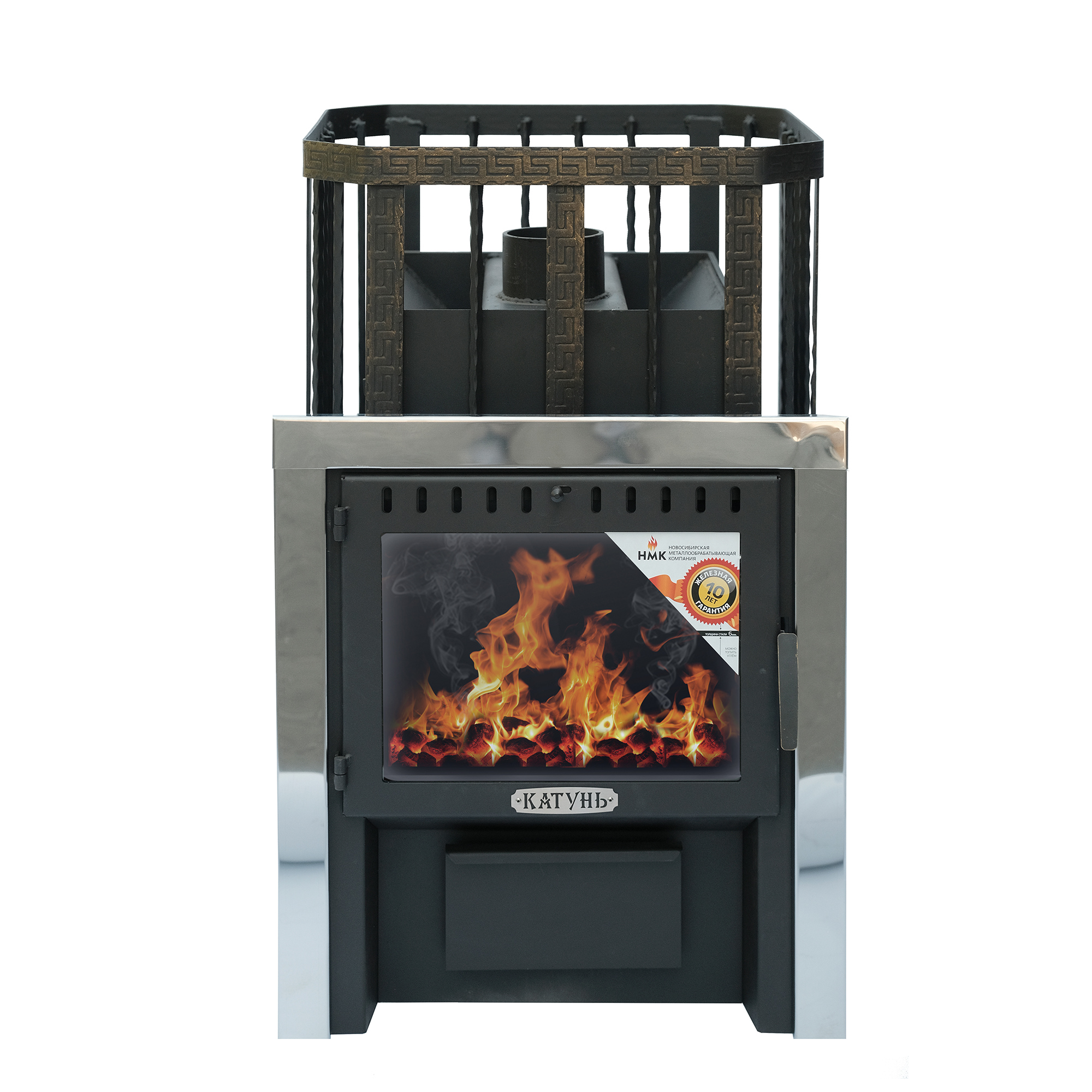 картинка Печь банная «КАТУНЬ» со стеклом   от магазина RockWood