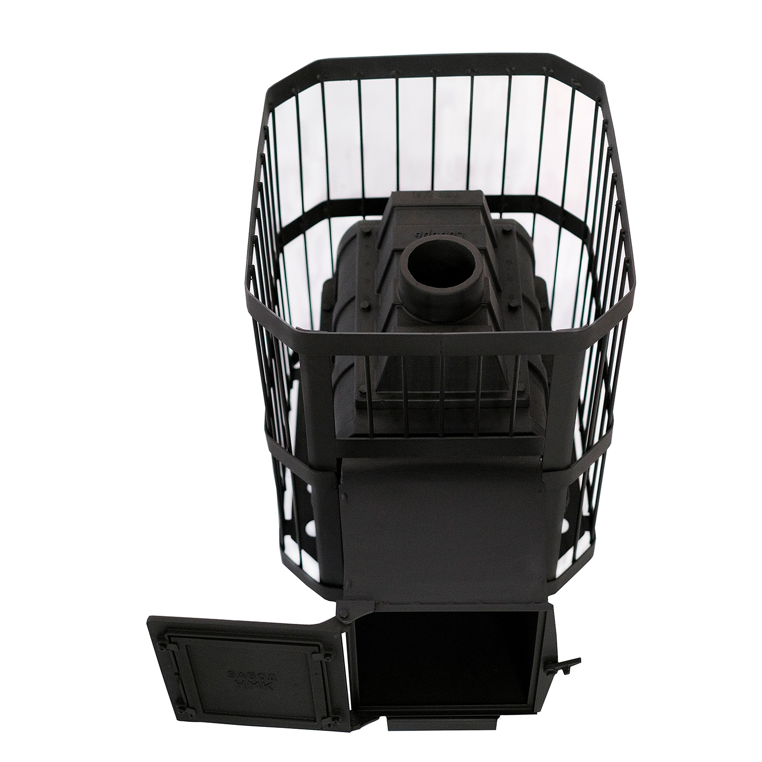 картинка Печь банная чугунная "СИБИРЬ-24" Чугунная дверка (сетка пруток) от магазина RockWood