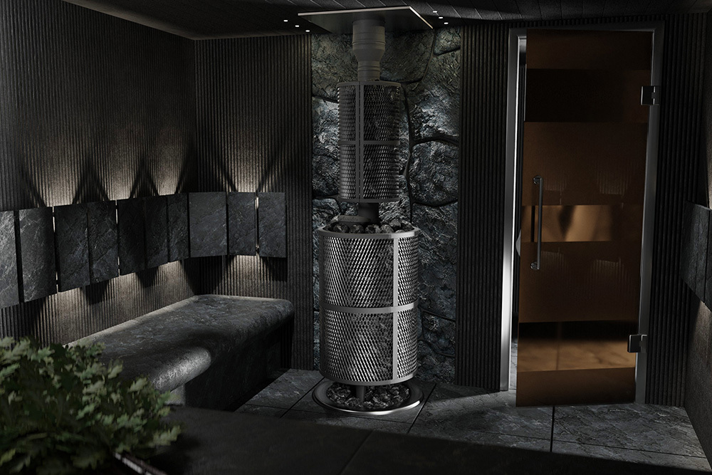 картинка Печь банная чугунная Атмосфера сетка нерж.  от магазина RockWood
