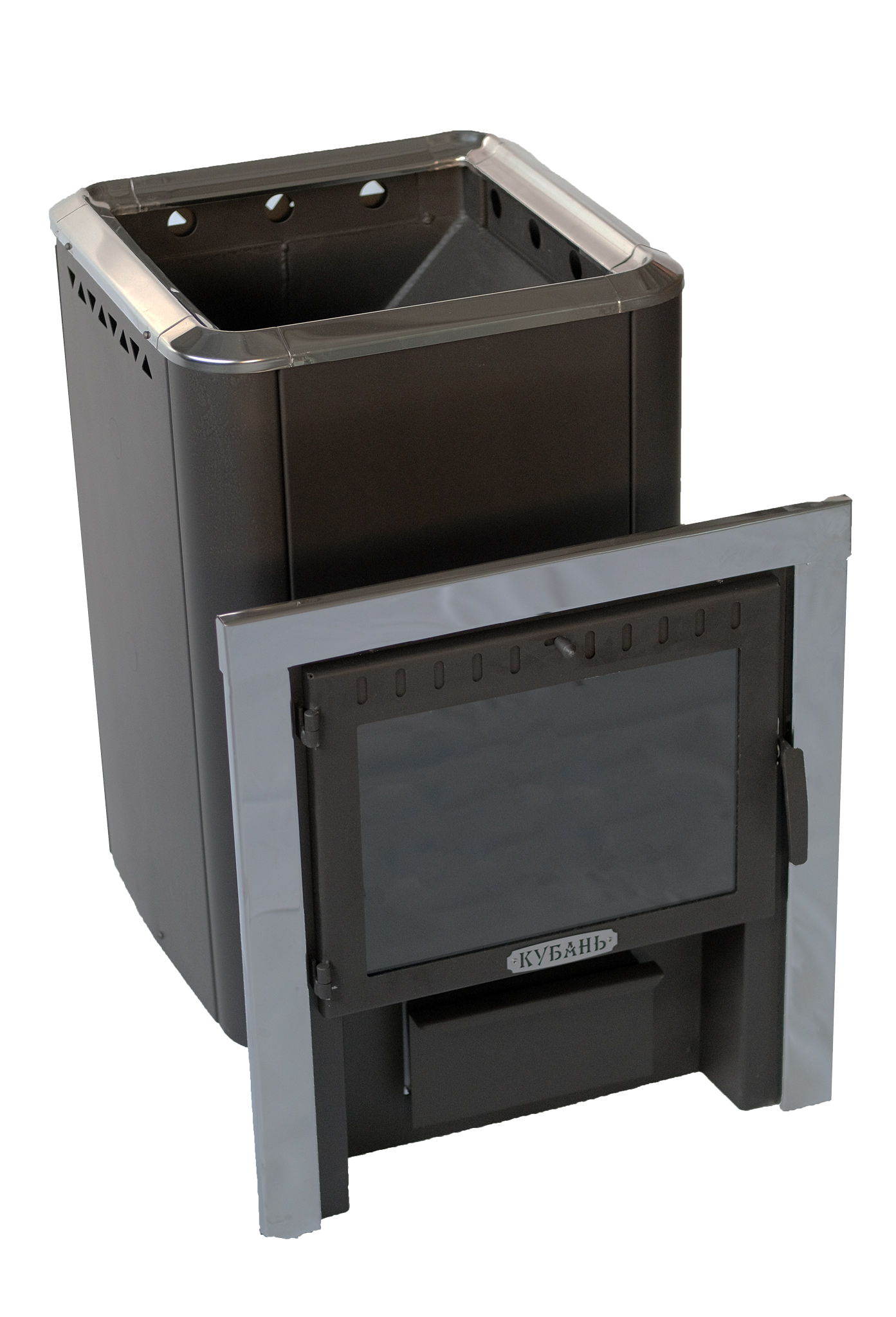 картинка Печь банная «КУБАНЬ» со стеклом    от магазина RockWood