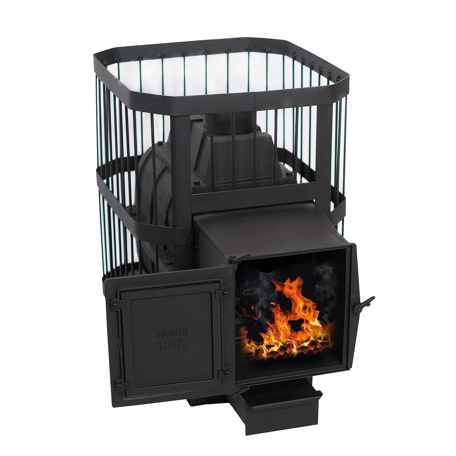 картинка Печь банная чугунная "СИБИРЬ-24" Чугунная дверка (сетка пруток) от магазина RockWood